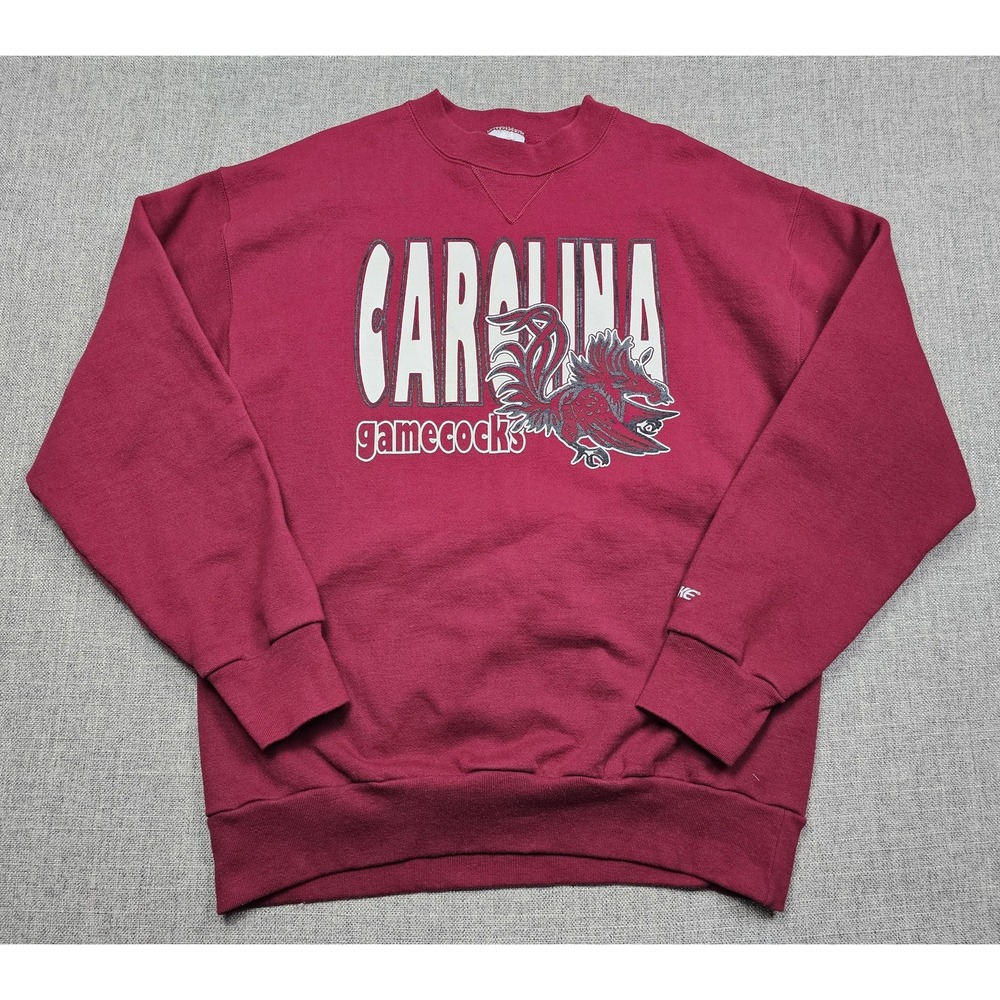 VTG South Carolina Gamecocks Sweatshirt Mens XL Red NCAA SEC Crewneck Bike USA